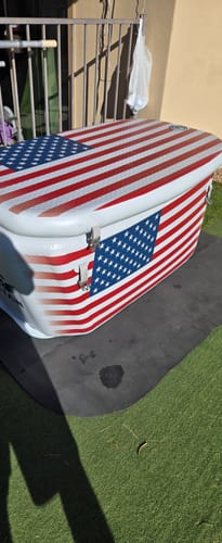 Customer photo review of Triumph USA Flag Cold Plunge Tub + Chiller Bundle