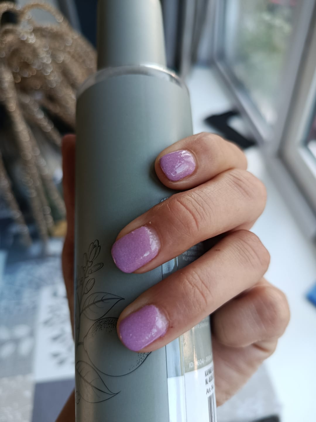 Customer photo review of Soft Lila Dipping Powder