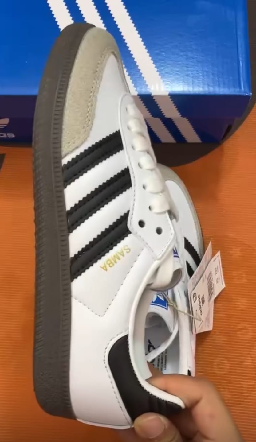 Customer photo review of Adidas Samba OG 'Cloud White Core Black' – Women’s