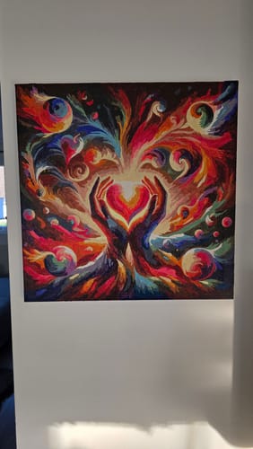 Customer photo review of Malen nach Zahlen - Herzenstrudel der Farben