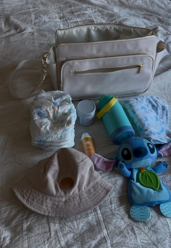 Customer photo review of LuxeLittleOne™ Vegan Leather Pram Caddy