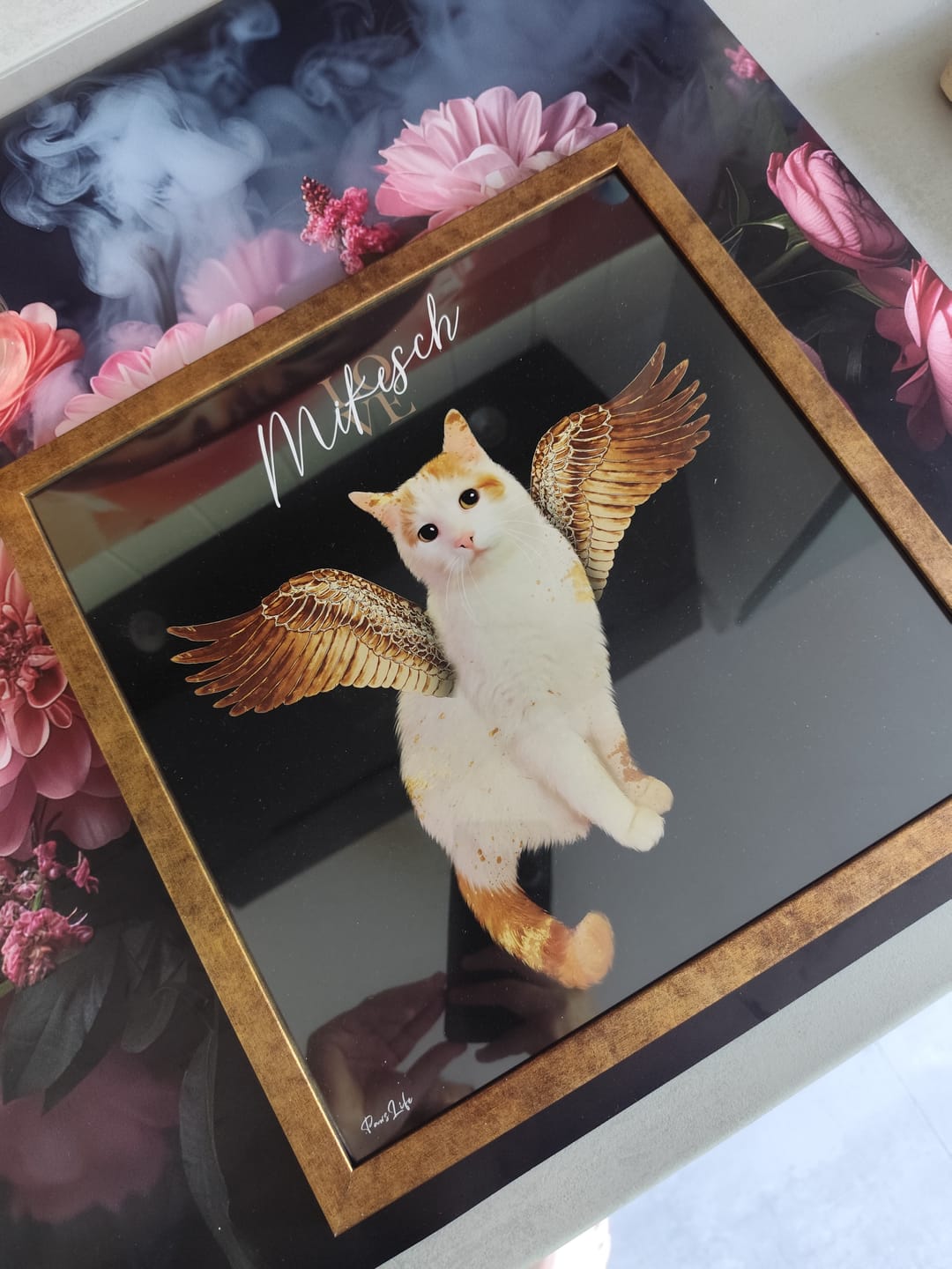 Customer photo review of Personalisiertes Portrait - Goldener Engel Stil