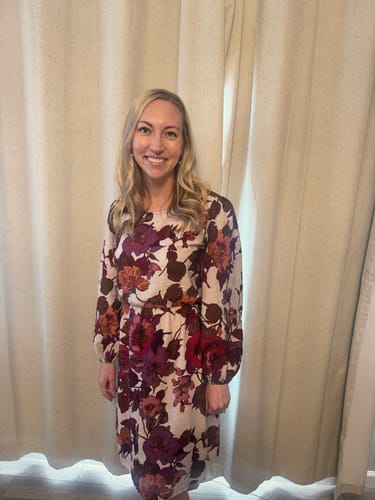 Customer photo review of Vivacious Floral Long Sleeve Dress