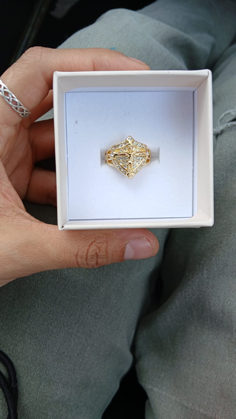 Customer photo review of FREE Today: Divine Shield Crucifix Luxurious Ring: A Bold Testament of Faith and Devotion