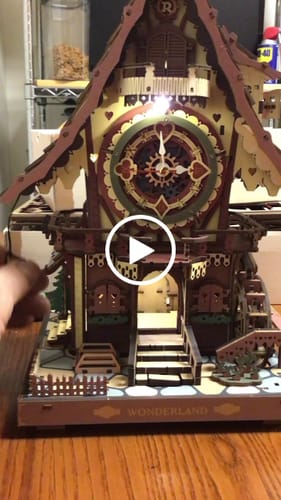 Customer video review of Vintage Cuckoo Clock DIY 3D Wooden Puzzle Kit