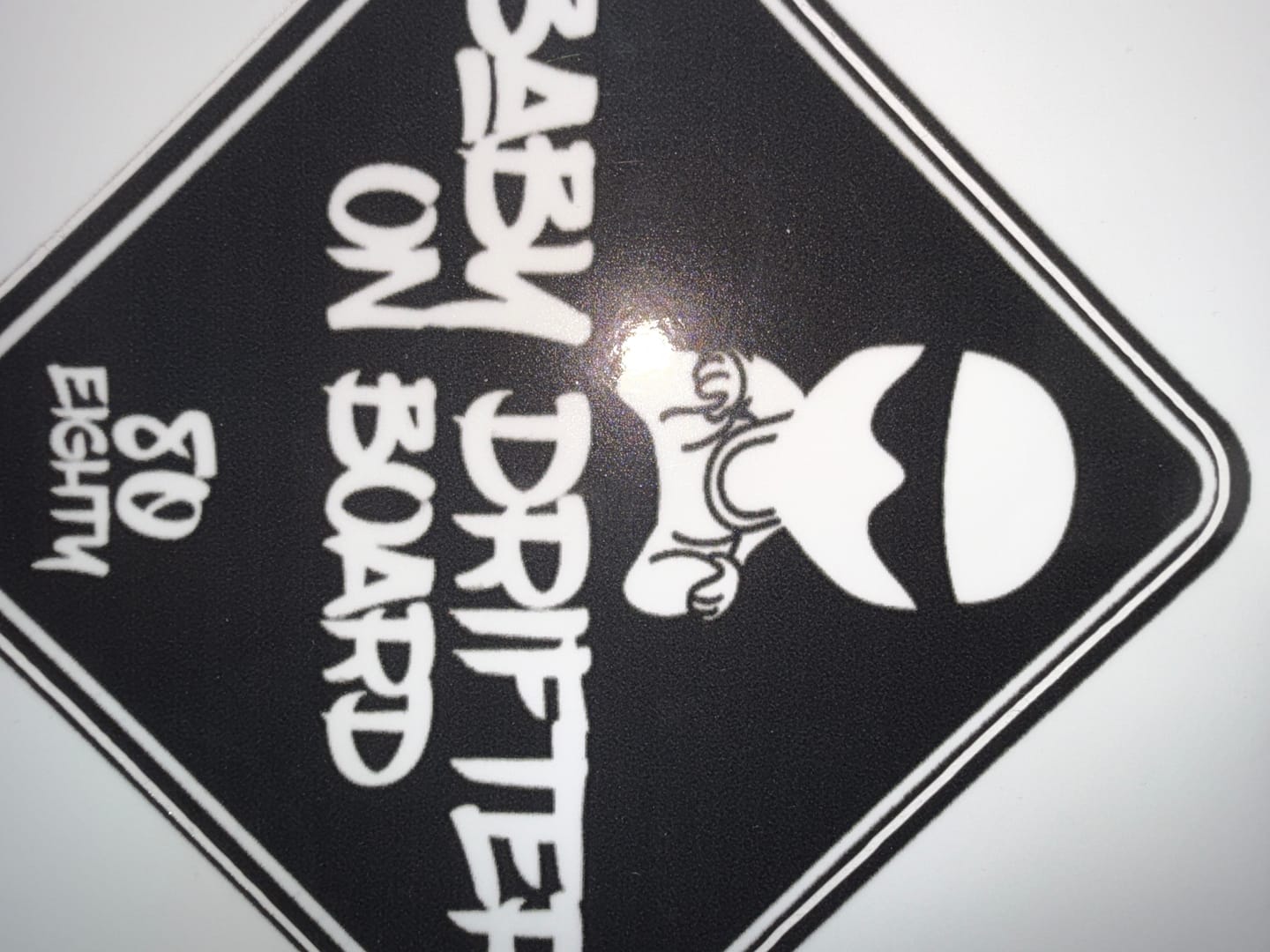 Customer photo review of 80Eighty® Baby On Board Sticker