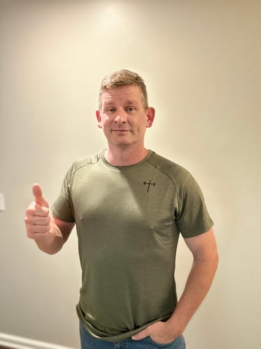 Customer photo review of Lightweight Fitted Tee