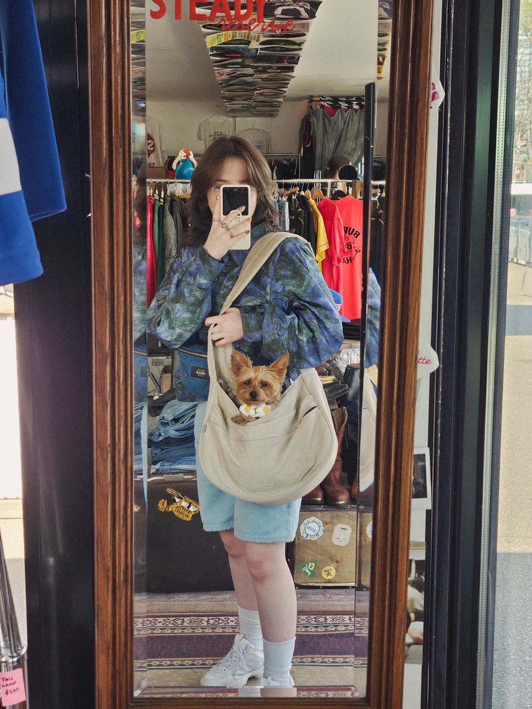 Customer photo review of My Fluffy Manner Sling Bag (2 colors)
