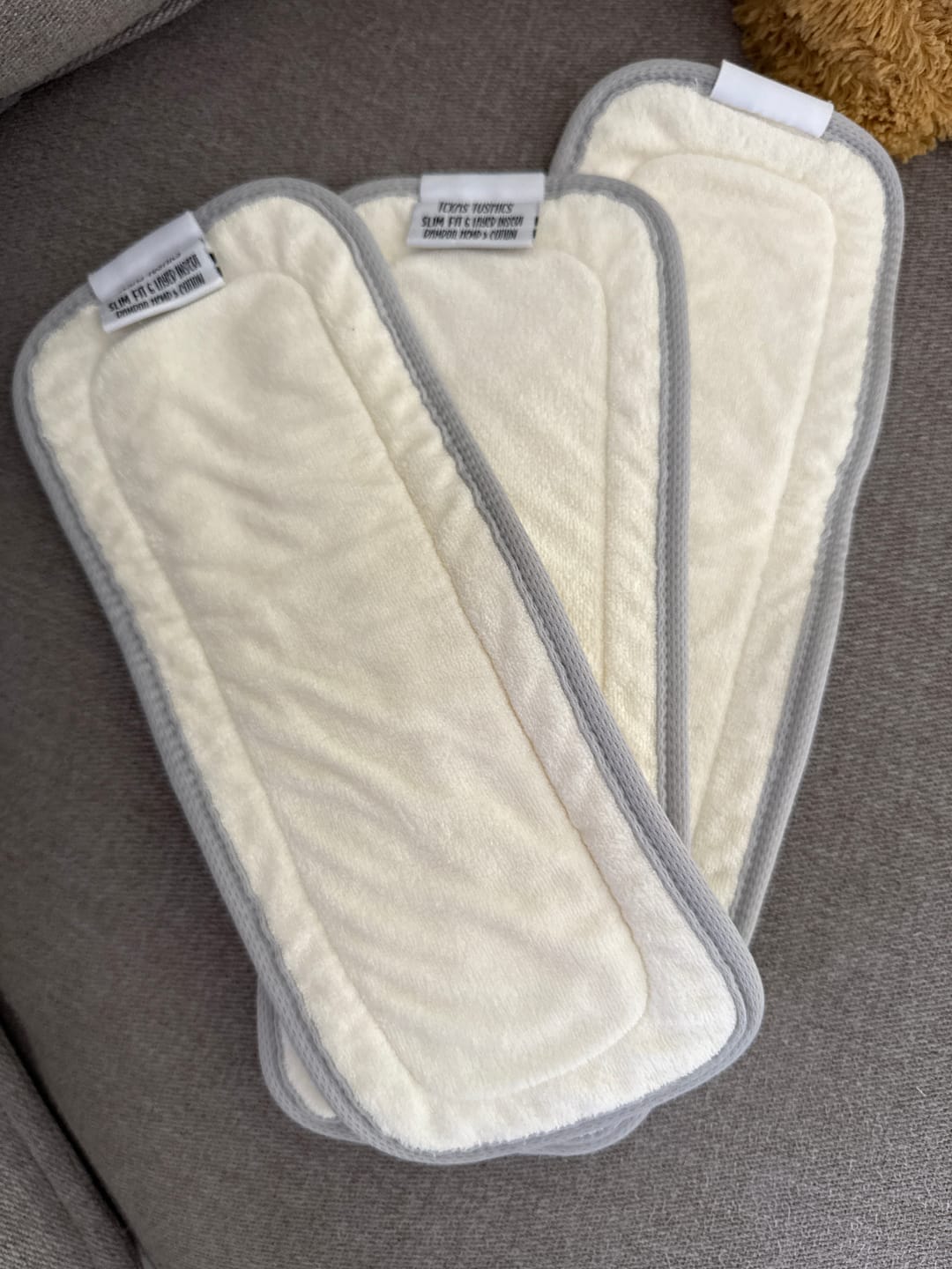 Customer photo review of Slim Fit - 6 layer Natural Fiber Cloth Diaper Inserts