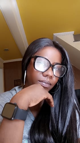 Customer photo review of Lace Front Verão Castanho Escuro Repartição Livre 13x4