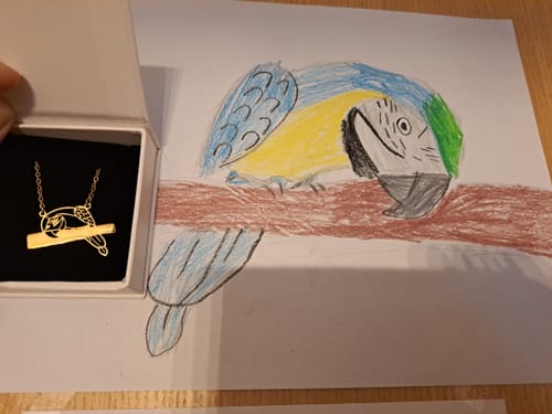Customer photo review of Persönliche Kinderzeichnung als Halskette oder Anhänger