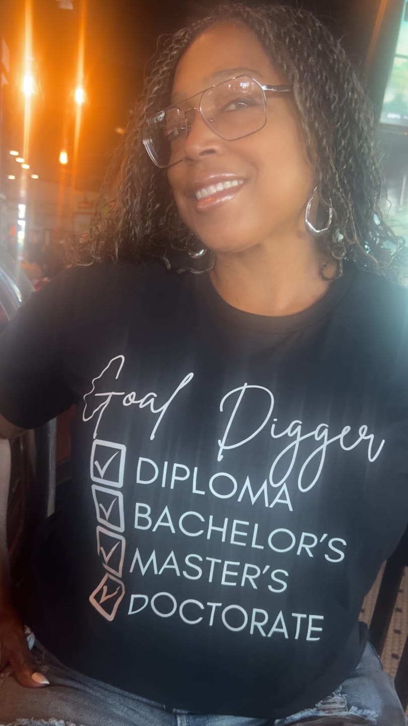 Customer photo review of Goal Digger Doctorate tee