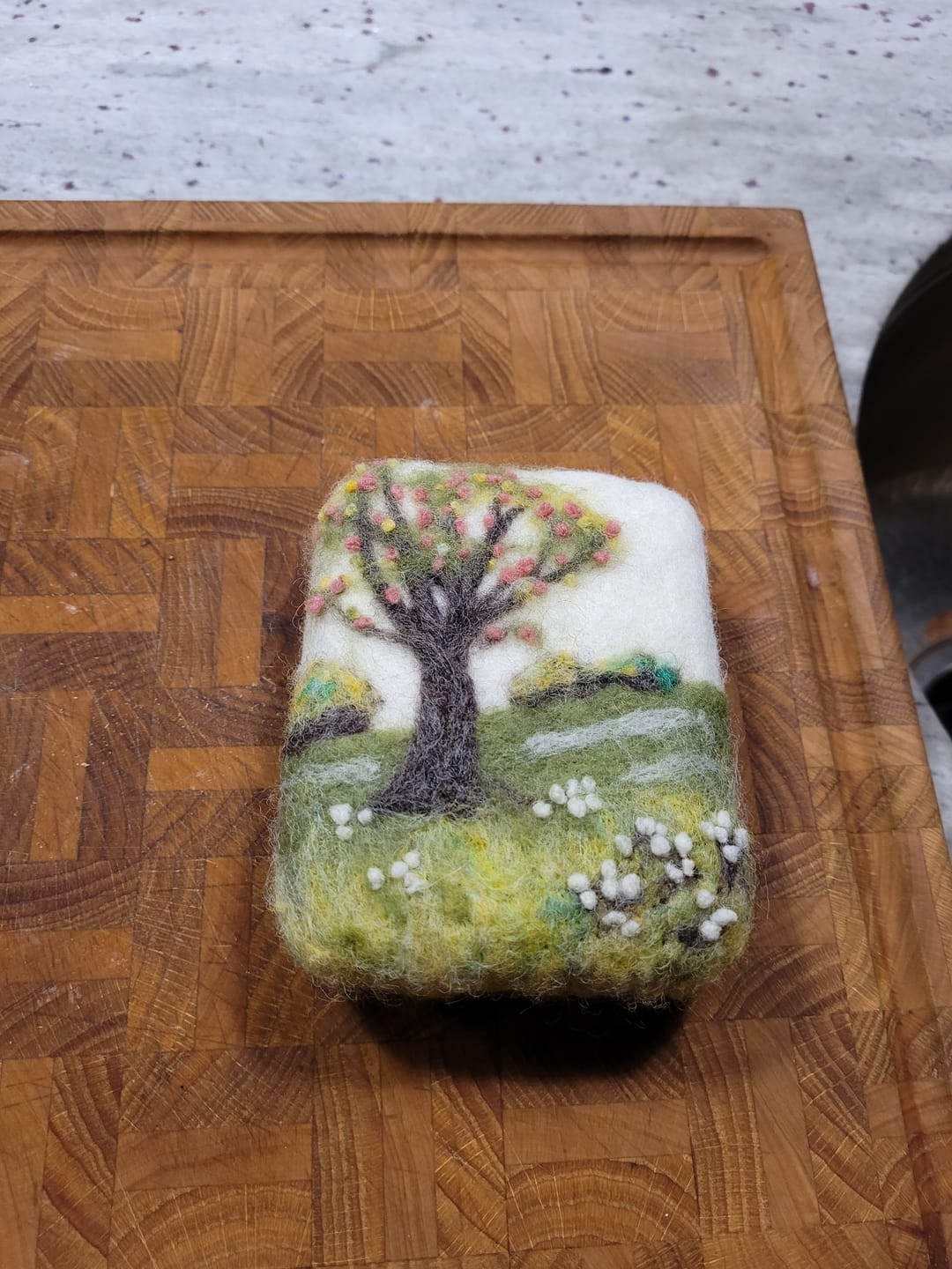 Customer photo review of Spring Blooms Mini Needle Felting Kit