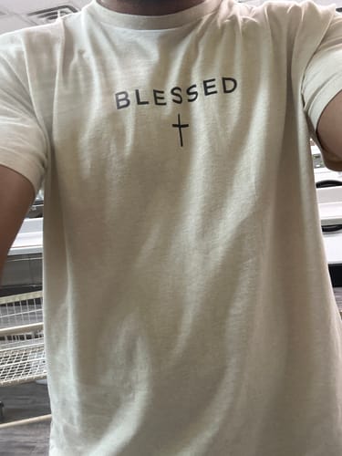 Customer photo review of Blessed Tee