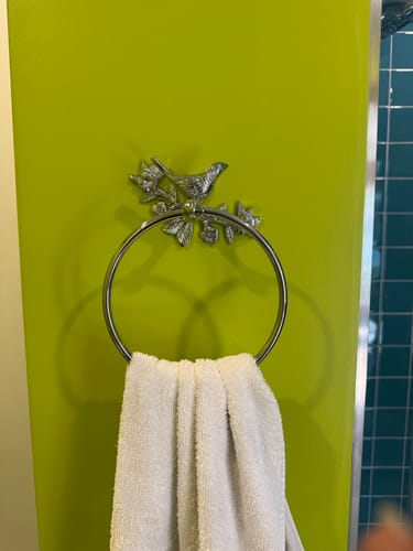 Customer photo review of Brass Bird Bathroom Set - Chrome Finish