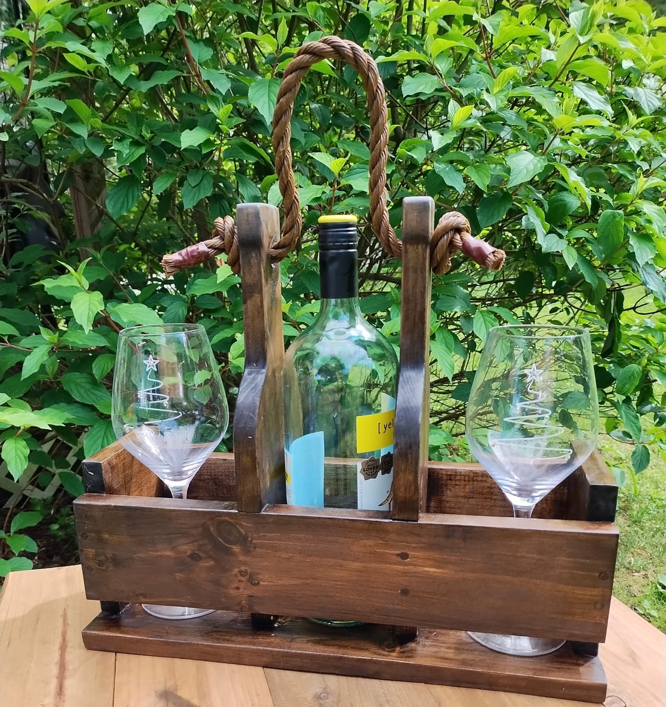 Customer photo review of 18x5" Wine Bottle Serving Board Acrylic Router Template