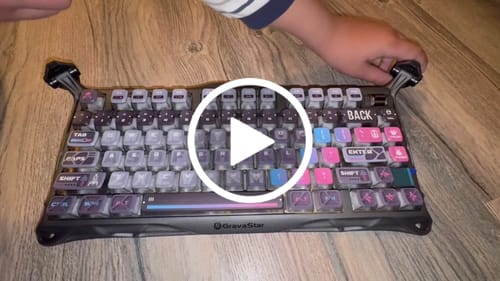 Customer video review of Gravastar Mercury K1 Pro 75% Wireless RGB Mechanical Gaming Keyboard Boy Gift