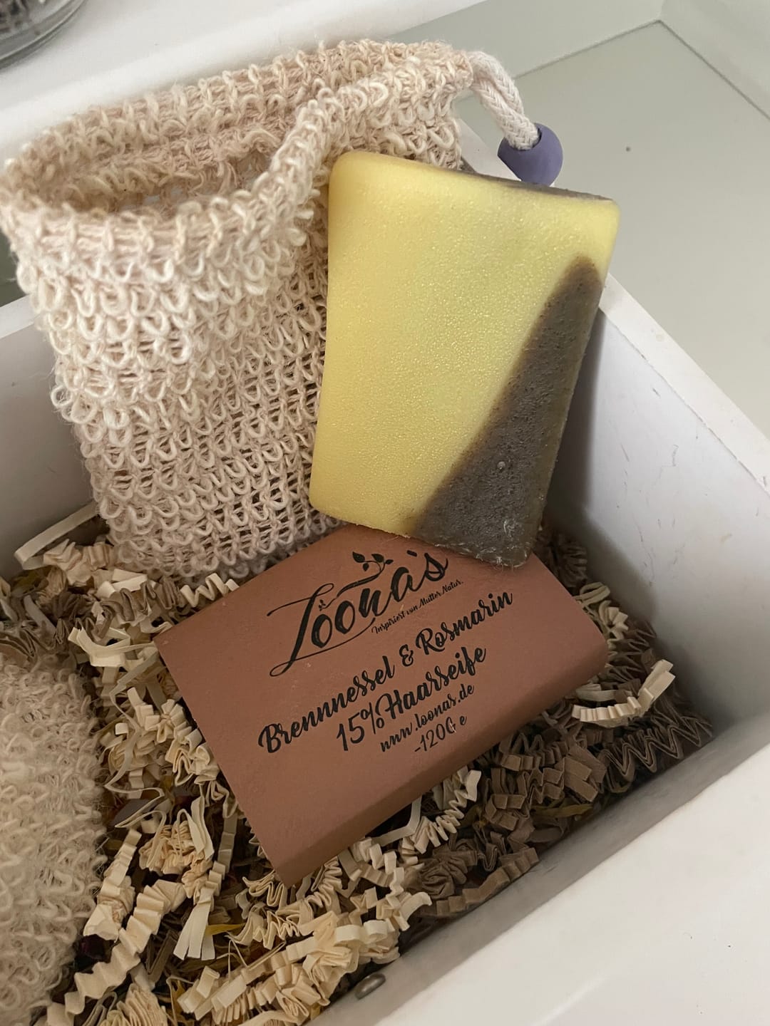 Customer photo review of 15% Herbal-Love Haarseife (Haarwachstum & Haarglanz)
