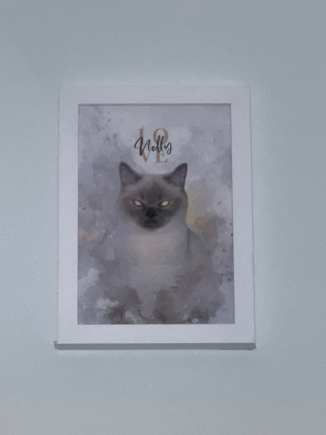 Customer photo review of Personalisiertes Portrait Poster und Leinwand - Aquarell Stil