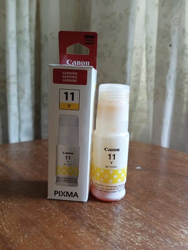 Customer photo review of Tinta Canon GI-11 Y 70ML Color Amarillo  Original