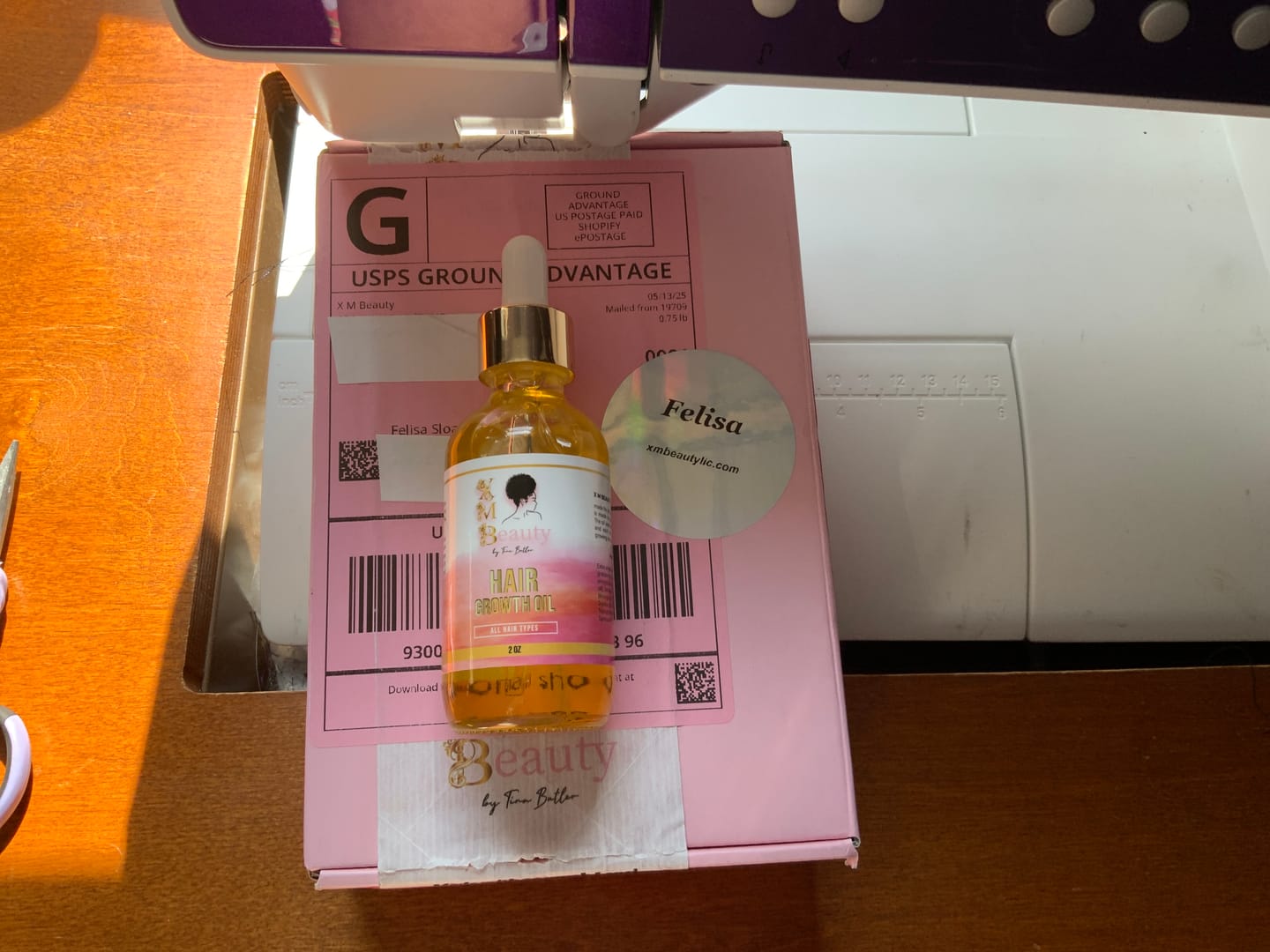 Customer photo review of Natural Hair Growth Oil