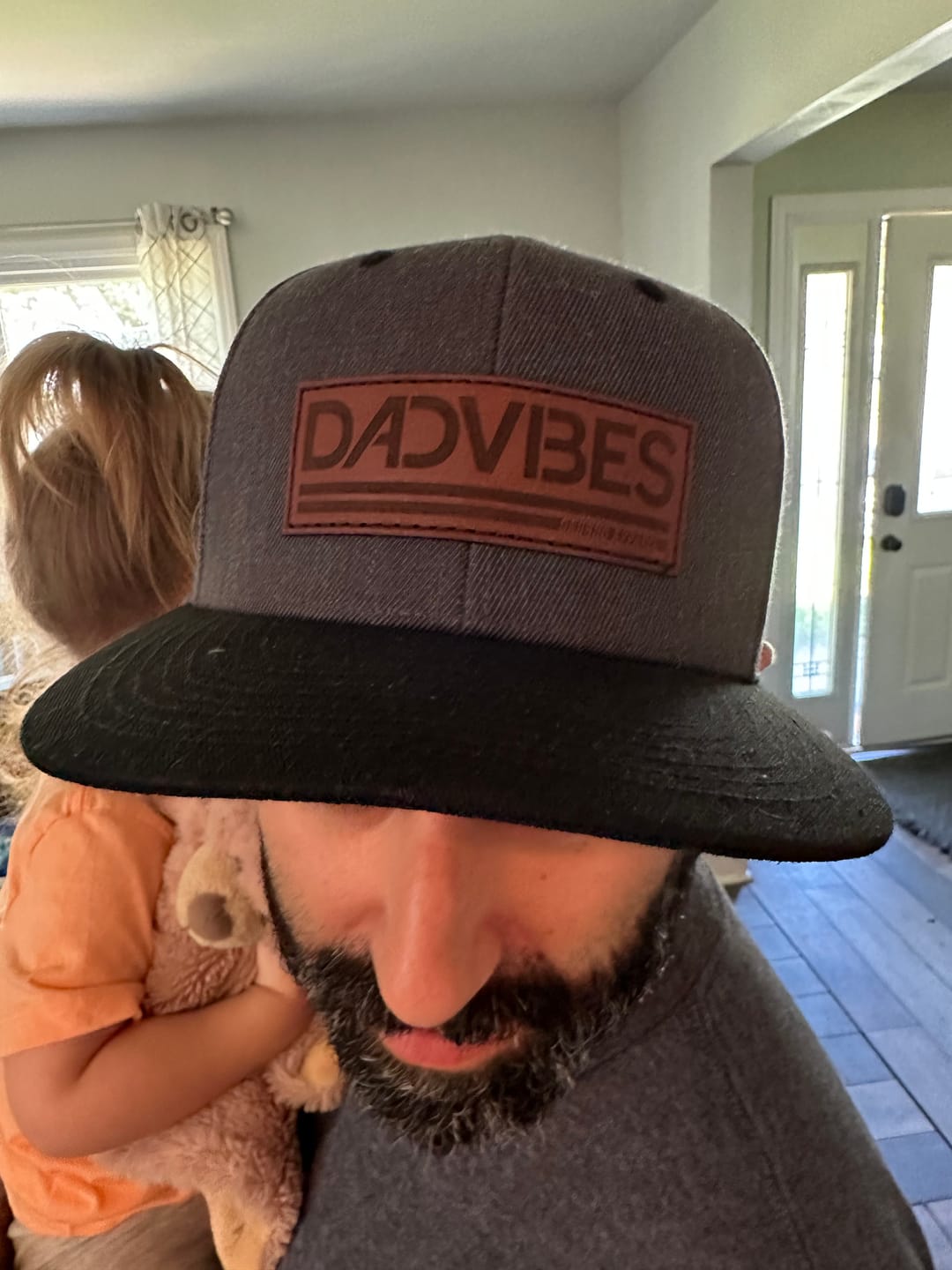 Customer photo review of DadVibes Classic - Snapback (Charcoal/Black Bill)