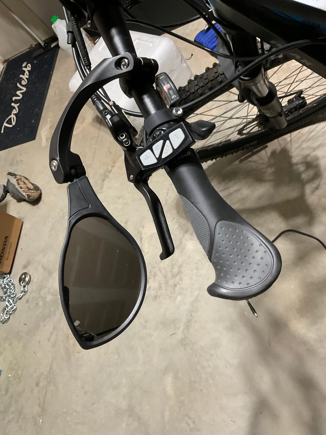 Customer photo review of HD Glass Handlebar Mirror (Left-Hand)