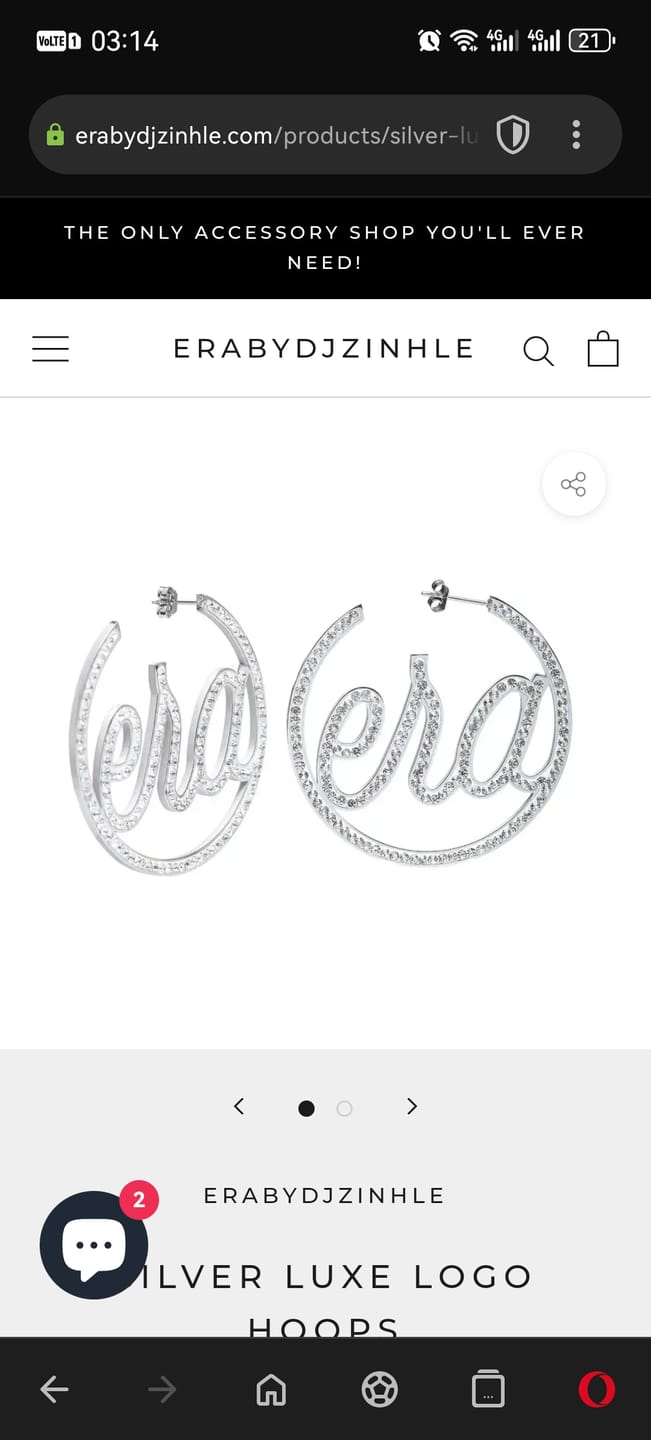 Customer photo review of Silver Luxe Logo Hoops