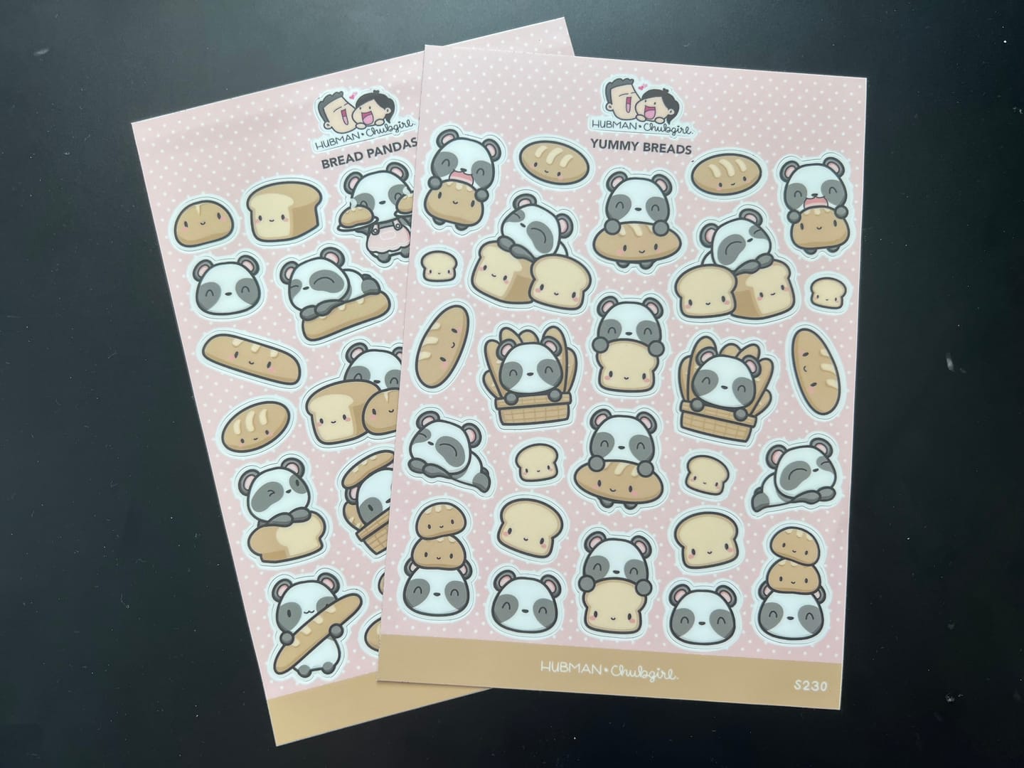 Customer photo review of Bread Pandas Sticker Sheet