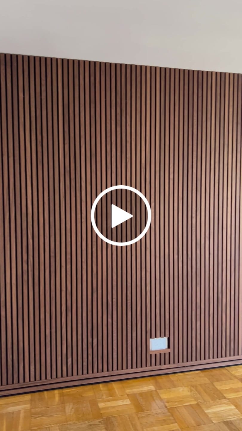 Customer video review of Natural Walnut Acoustic Slat Panels