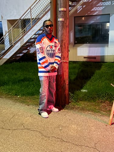 Customer photo review of Birth of Royal Child 3D Printing Washed 20K Swarovski Diamond Boro Denim Pants Blue