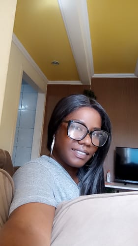 Customer photo review of Lace Front Verão Castanho Escuro Repartição Livre 13x4