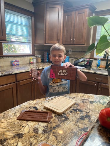 Customer photo review of Viral Pistachio Stuffed Bar Kit