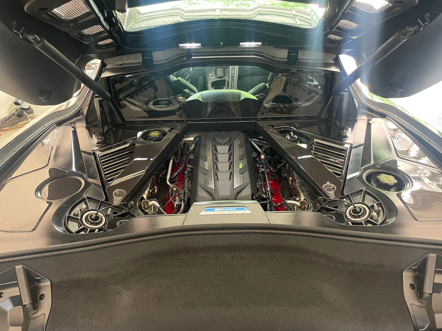 Customer photo review of Corvette C8 Engine Bay Panel Accent Covers