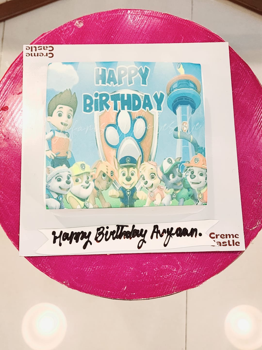 Customer photo review of Paw Patrol Photo Cake