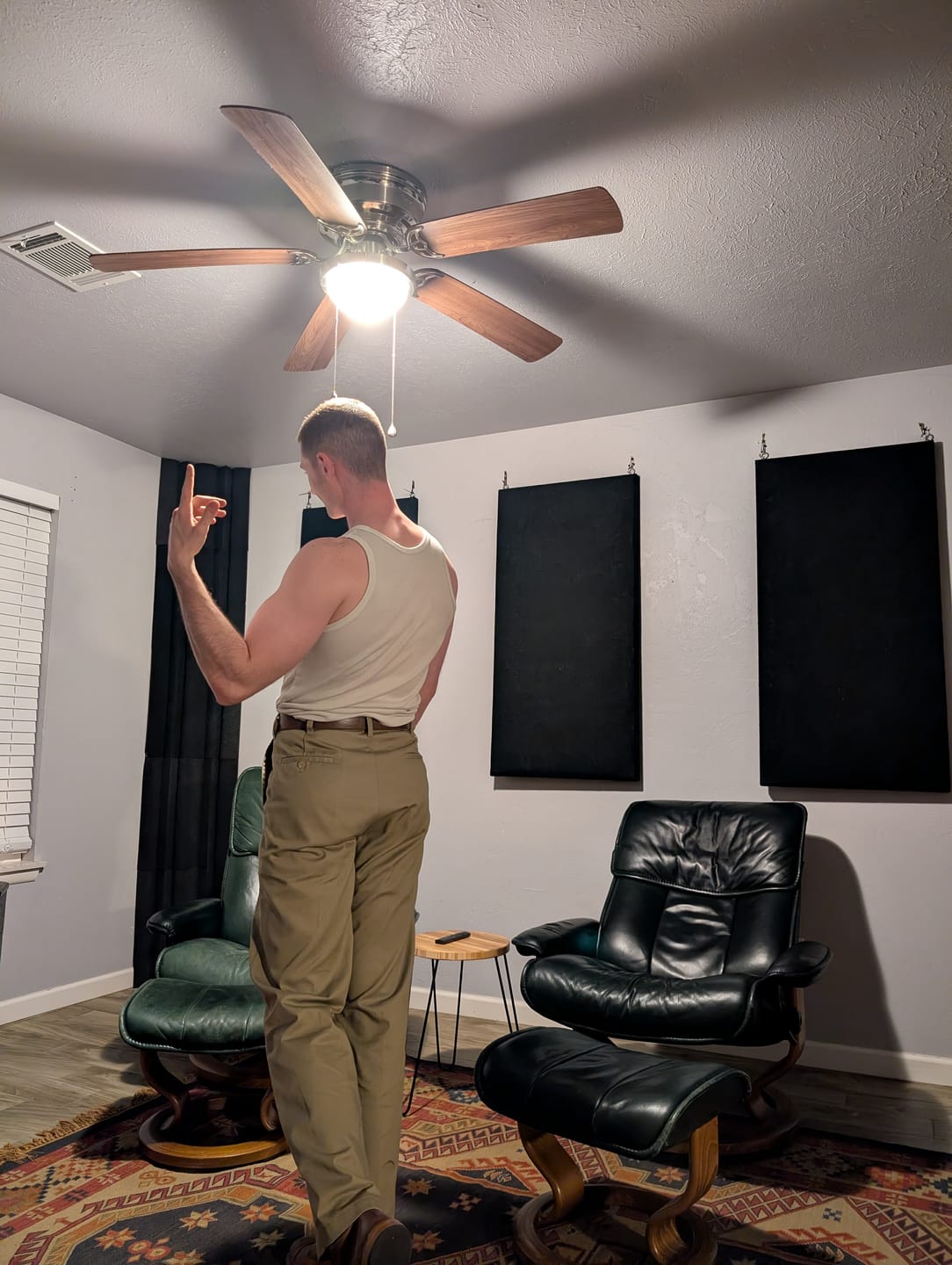 Customer photo review of 1970s Straight-Leg Work Pants - Khaki