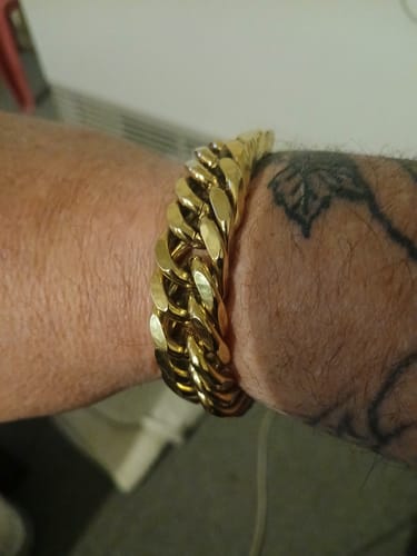 Customer photo review of 15mm Miami Curb Cuban Bracelet