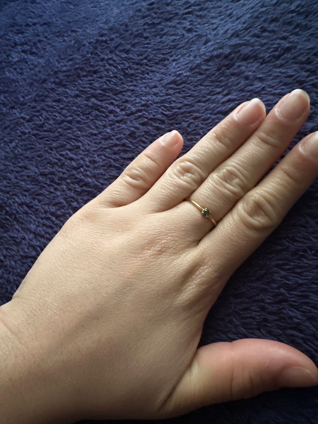 Customer photo review of Birthstone 18K Gold Rings
