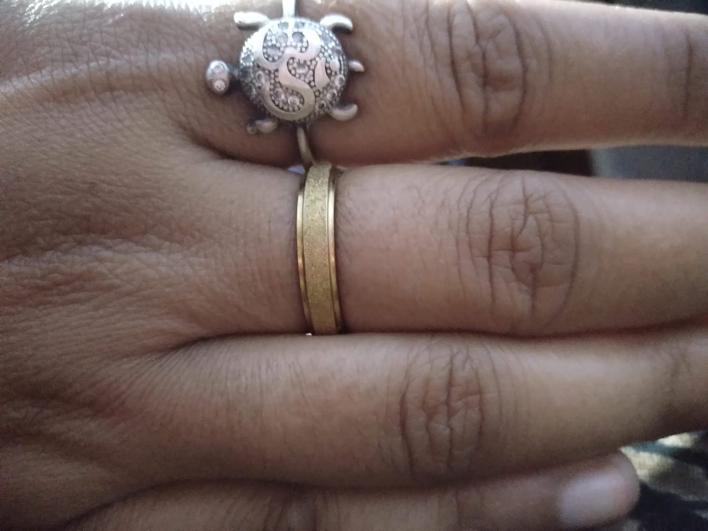 Customer photo review of Gold Plated Simple Rings