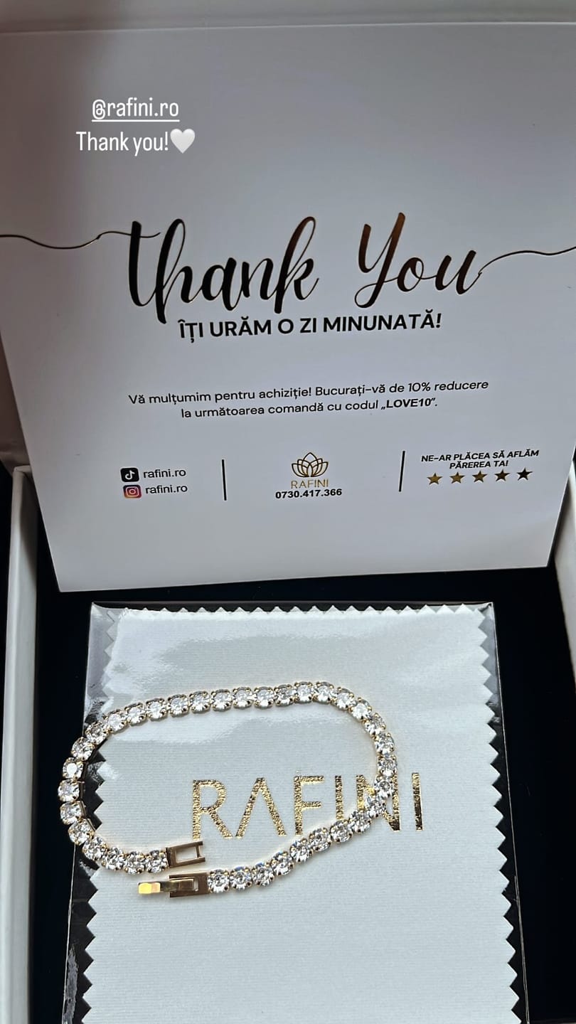 Customer photo review of Bratara Tennis Gold, 4mm
