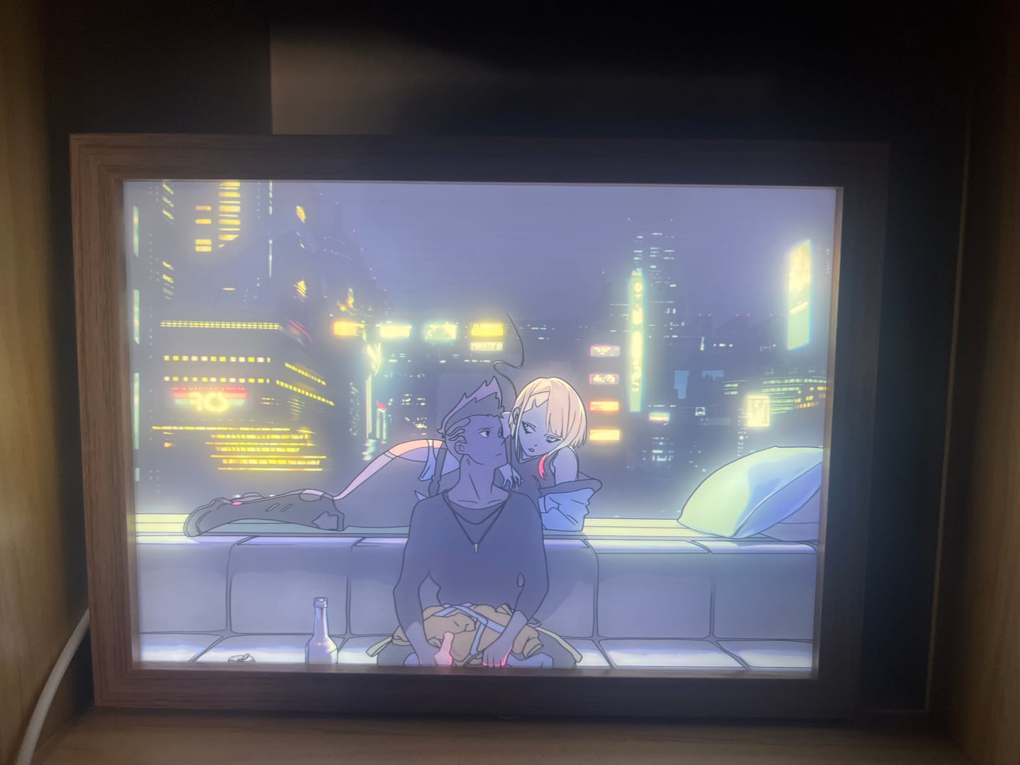 Customer photo review of Cyberpunk: Edgerunners LED Light Up Painting Frame BYXZ02