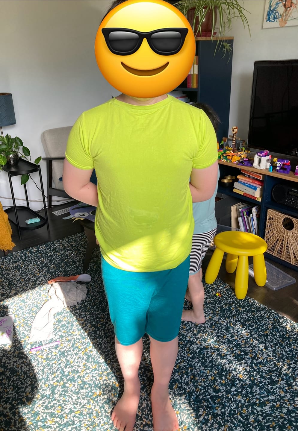 Customer photo review of Neon Bamboo Shorties PJ Set