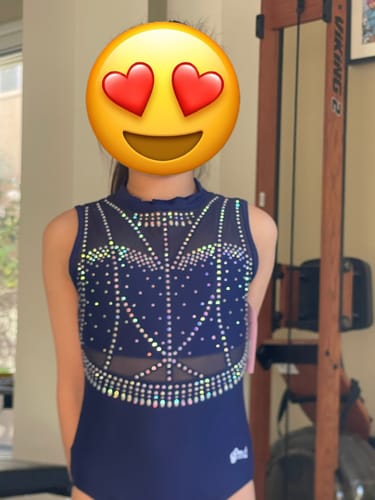 Customer photo review of Athena Navy Leotard
