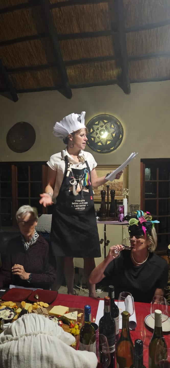 Customer photo review of A Wine Tasting Themed Murder Mystery Game Kit
