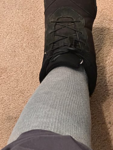 Customer photo review of Premium Bamboo Compression Socks with Grip