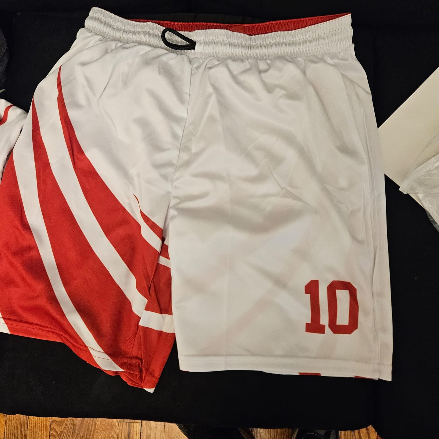 Customer photo review of Custom Red White Double Side Sets Design Sportswear Basketball Jersey