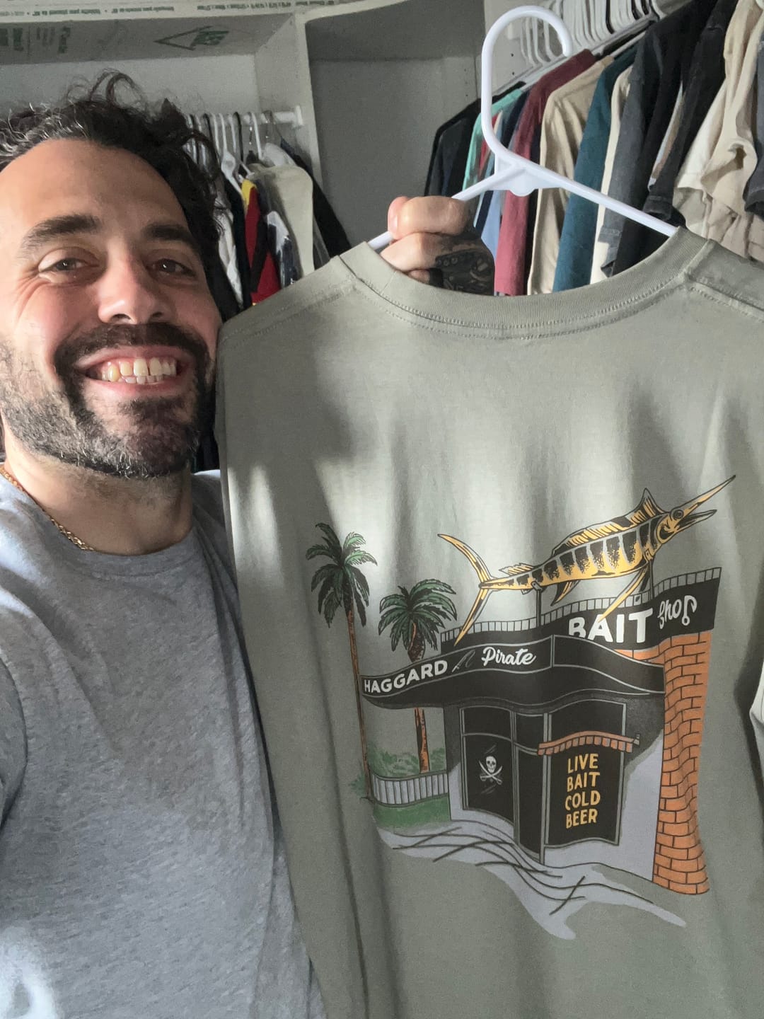 Customer photo review of Bait Shop Tee