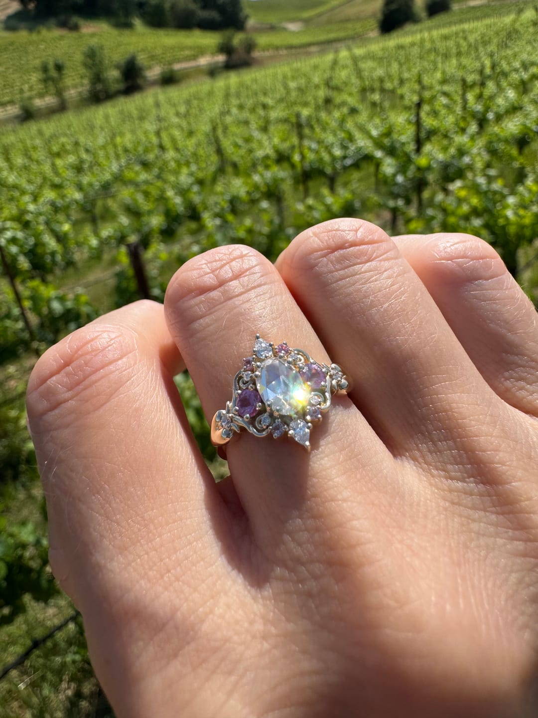 Customer photo review of Fire Child: Puffy Heart Ring