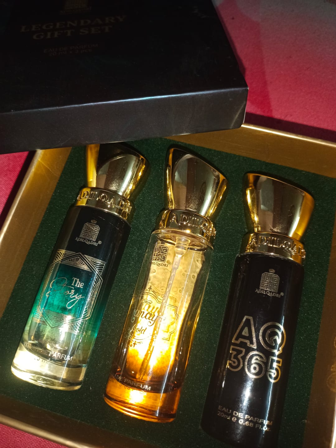 Customer photo review of Legendary Gift Set 3 Pcs Set of Premium Perfume Spray