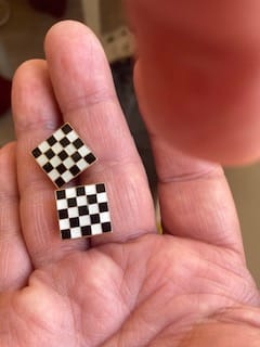Customer photo review of Boutons de manchette Pavé Mosaïque